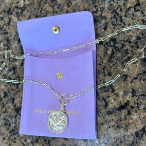 Melinda Maria Lightning medallion necklace